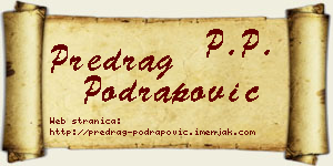 Predrag Podrapović vizit kartica